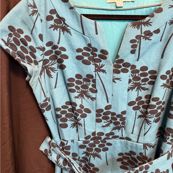 Boden “Martha” Day Dress – Blue Palm Print – UK12 / US8 - Picture 6 of 13